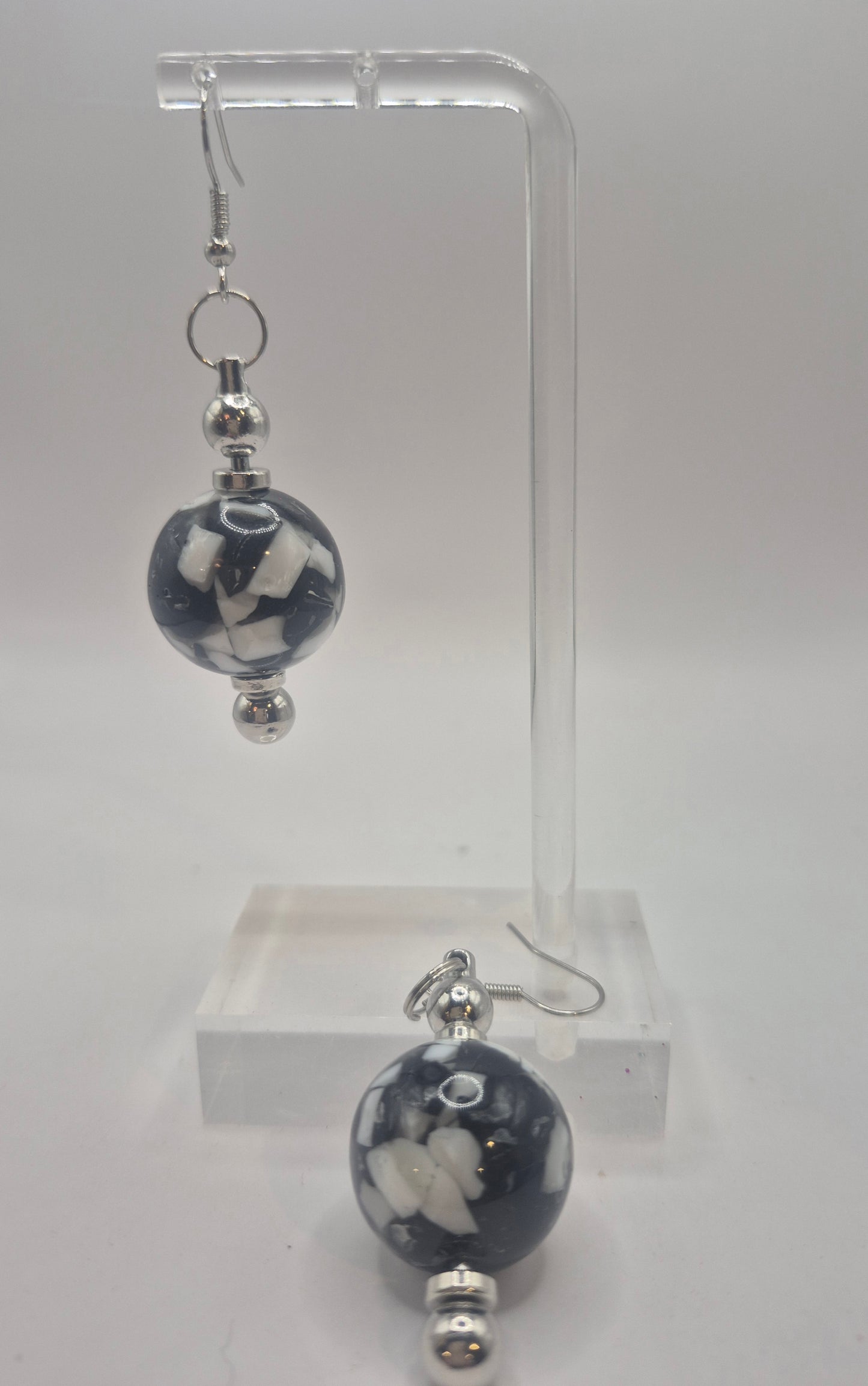 Black Beaded Earrings