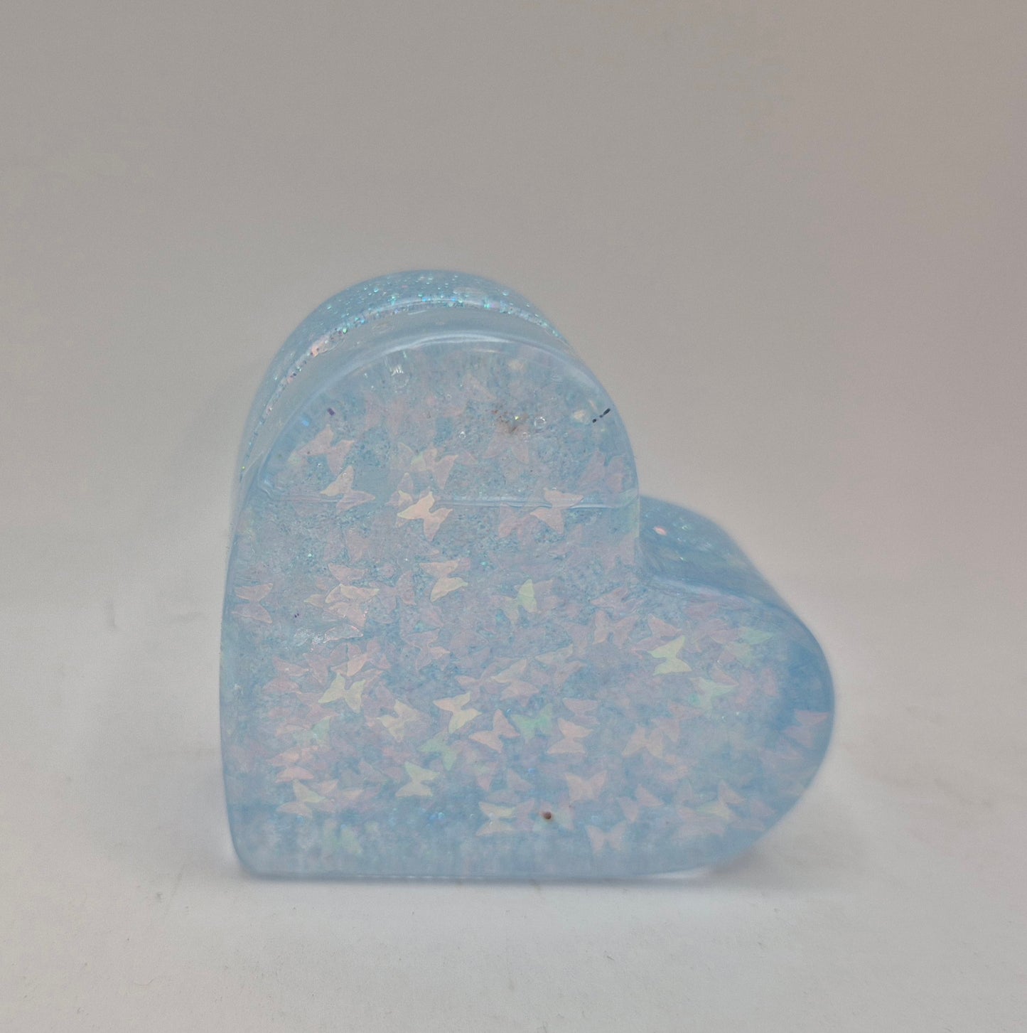 Blue Butterfly Heart Photo Holder