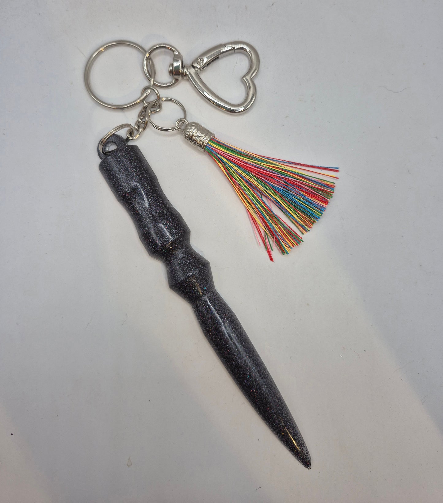 Black Dagger Safety Keychain
