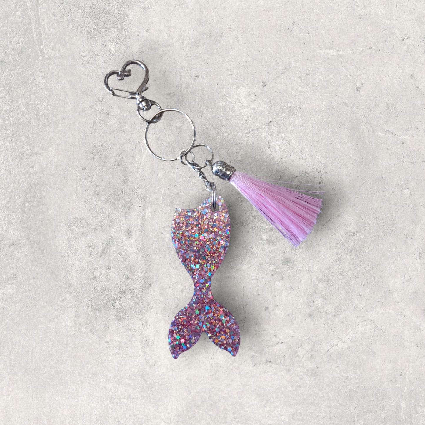 Pink Mermaid Keychain