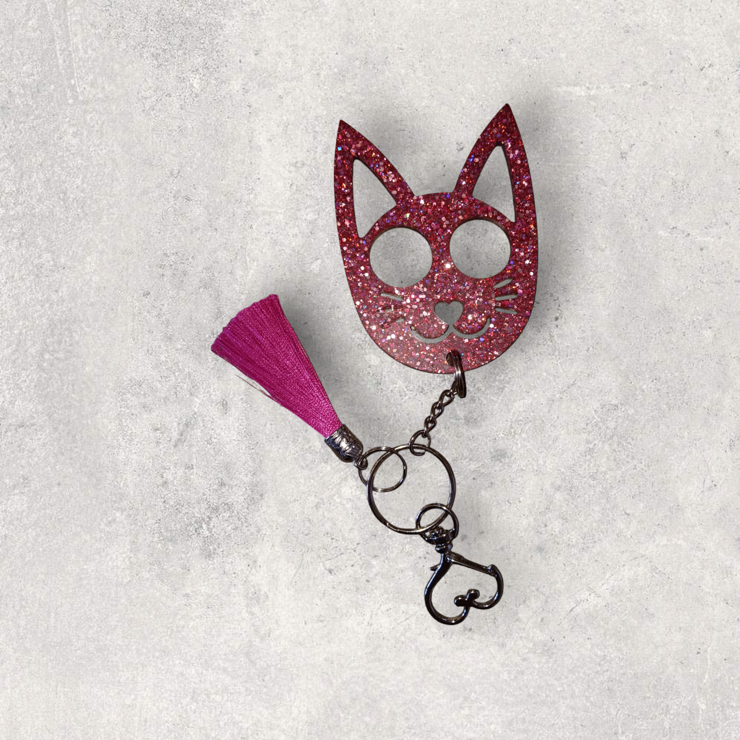 Pink Safety Keychain
