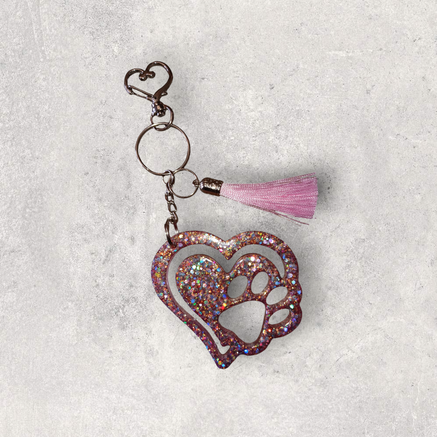 Pink Paw Keychain