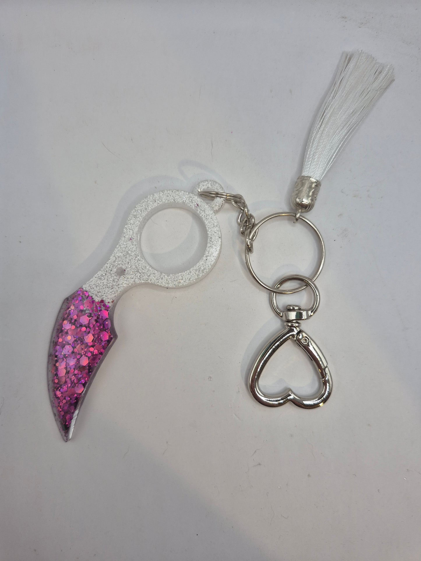 Purple & White Safety Keychain
