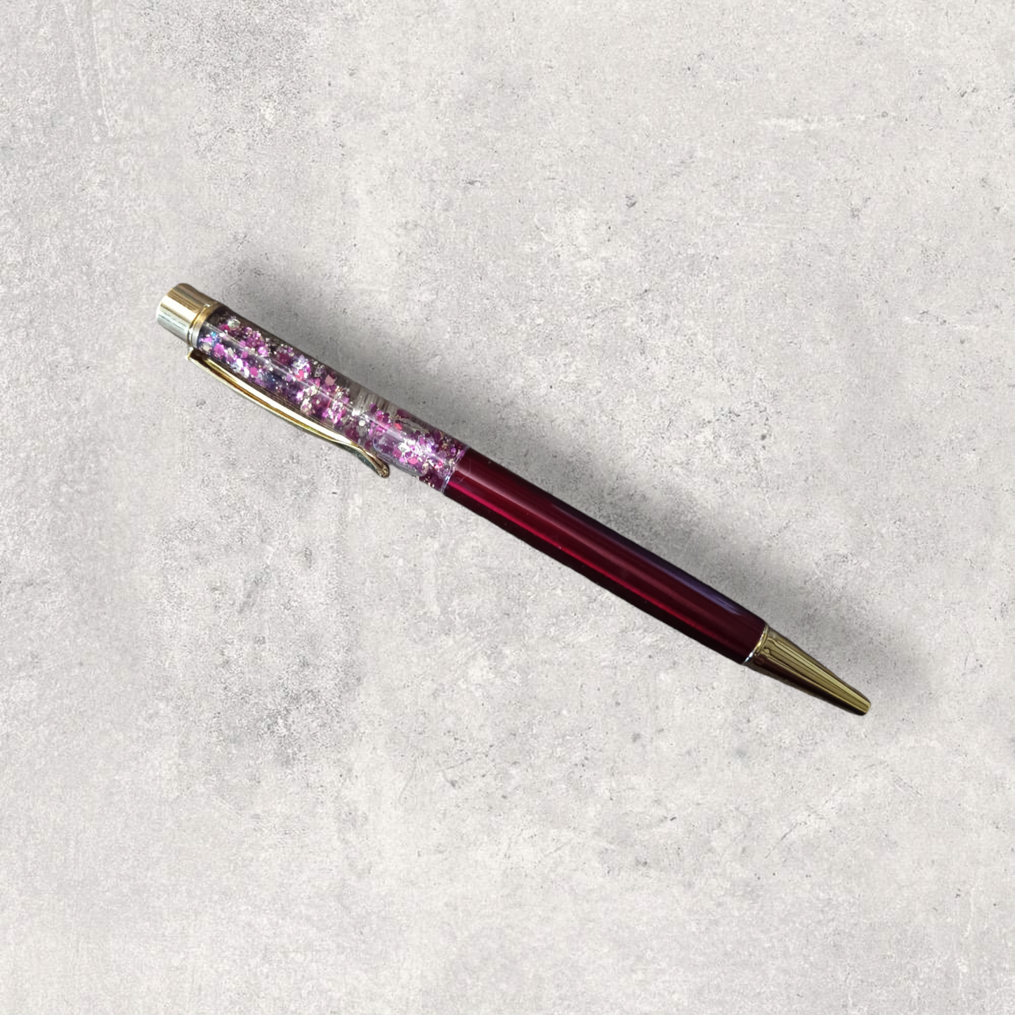 Snowglobe Pen (Burgundy)
