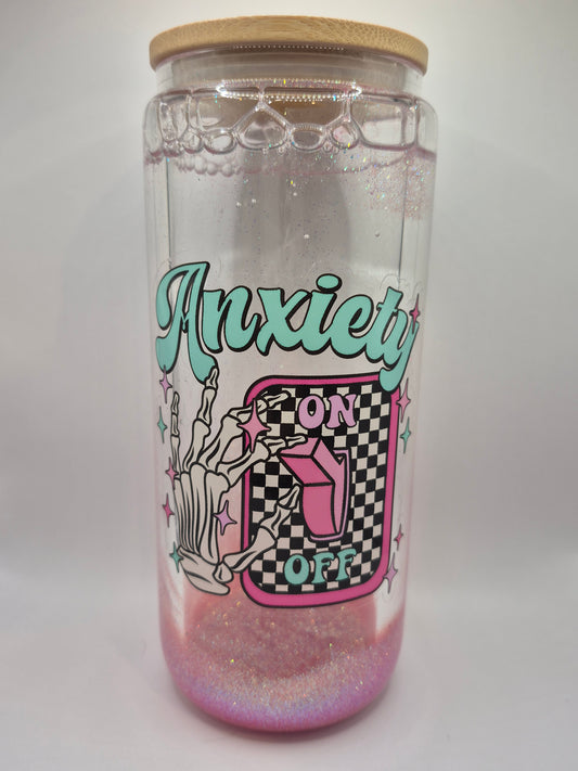 Anxiety On/Off Snow Globe Tumbler