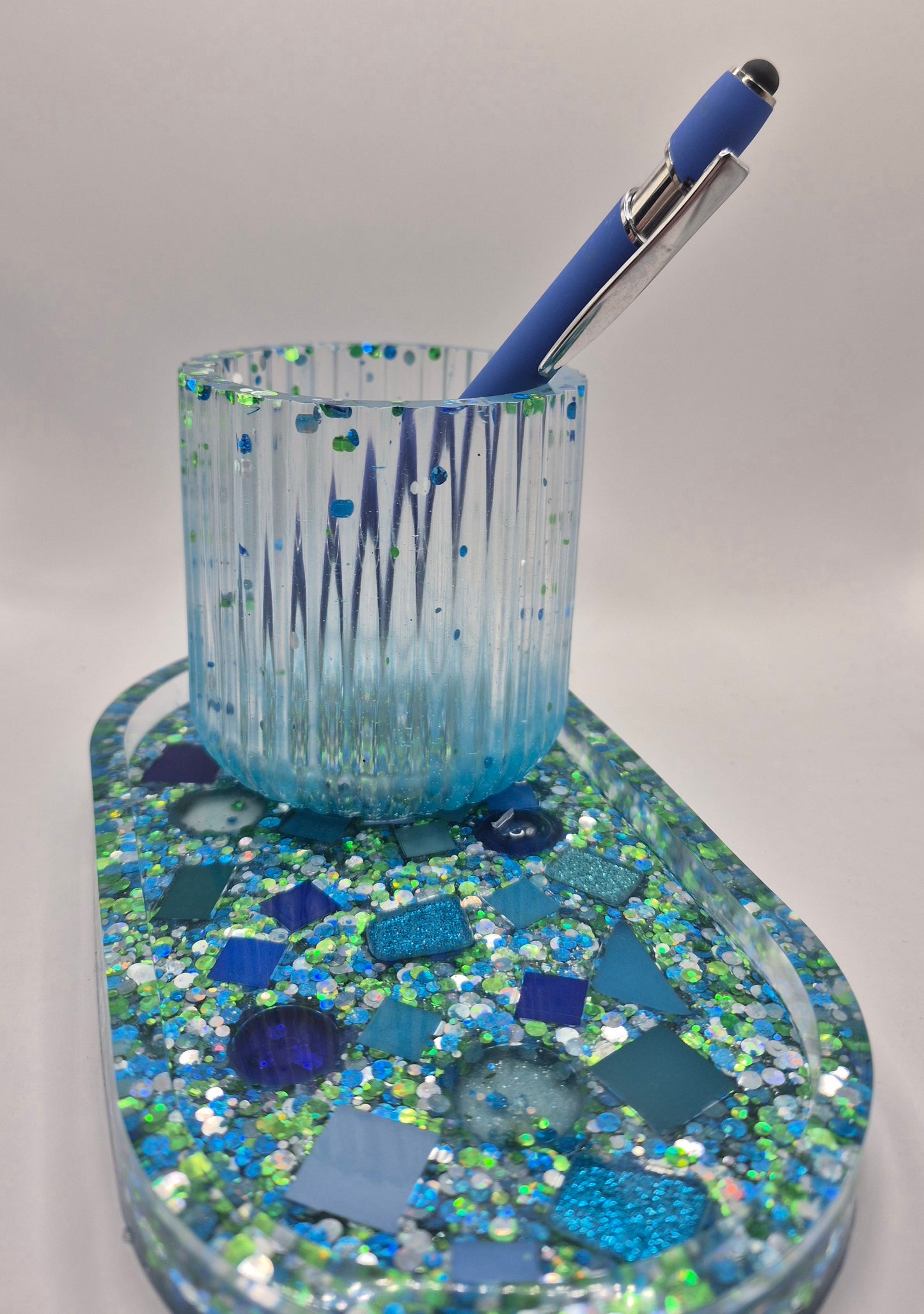 Blue Mosaic Vanity Set