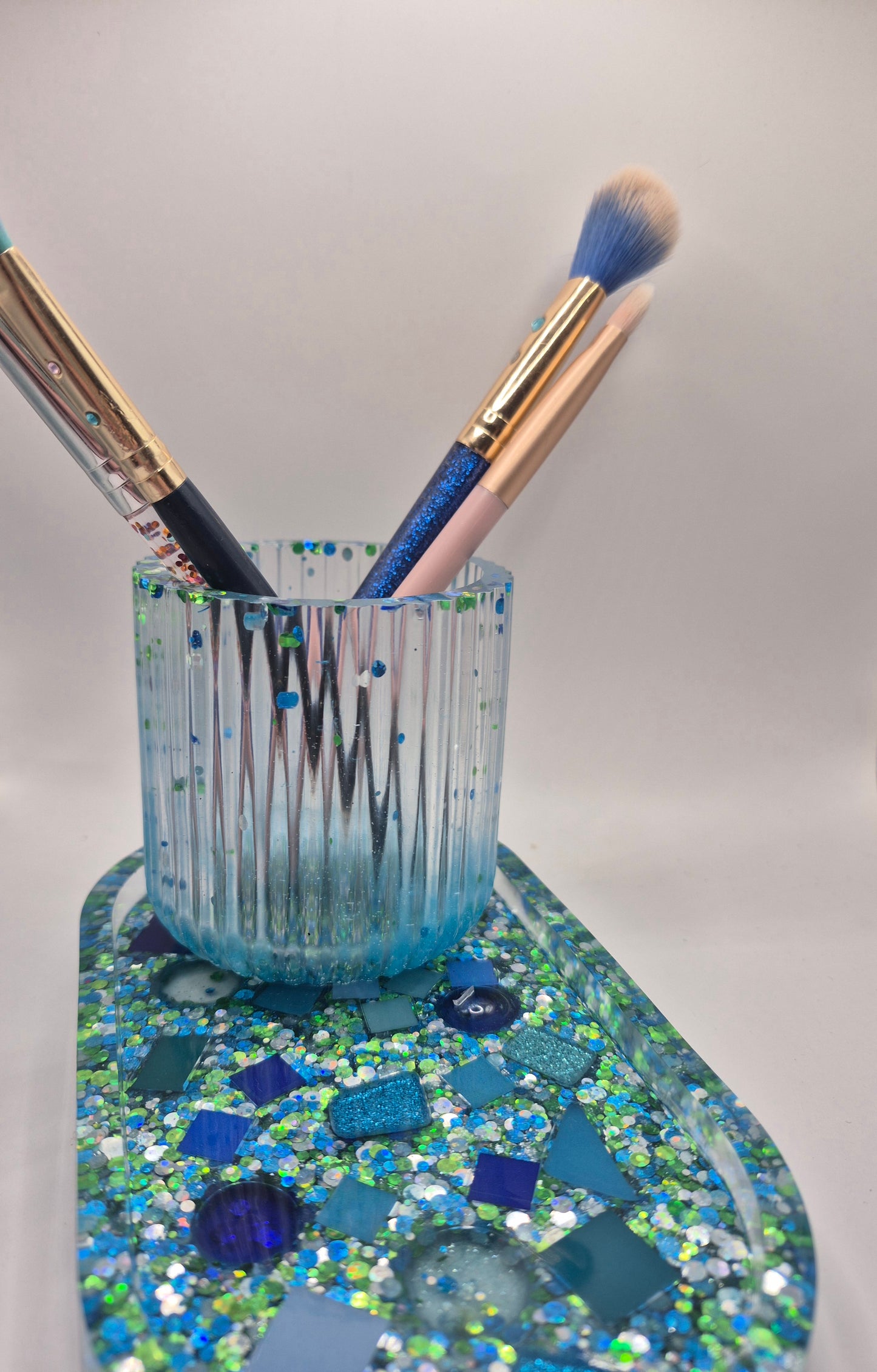Blue Mosaic Vanity Set