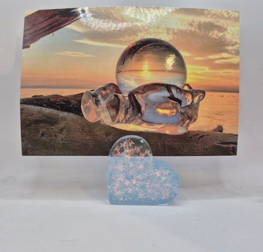 Blue Butterfly Heart Photo Holder