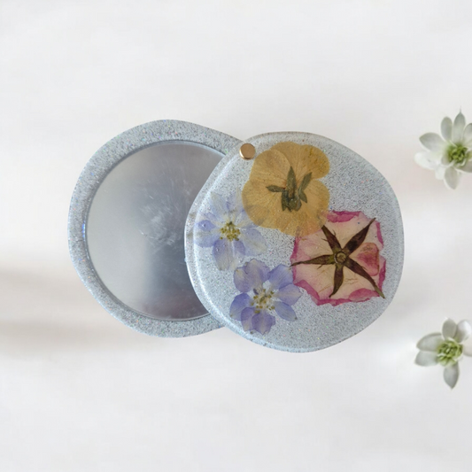 Floral Compact Mirror