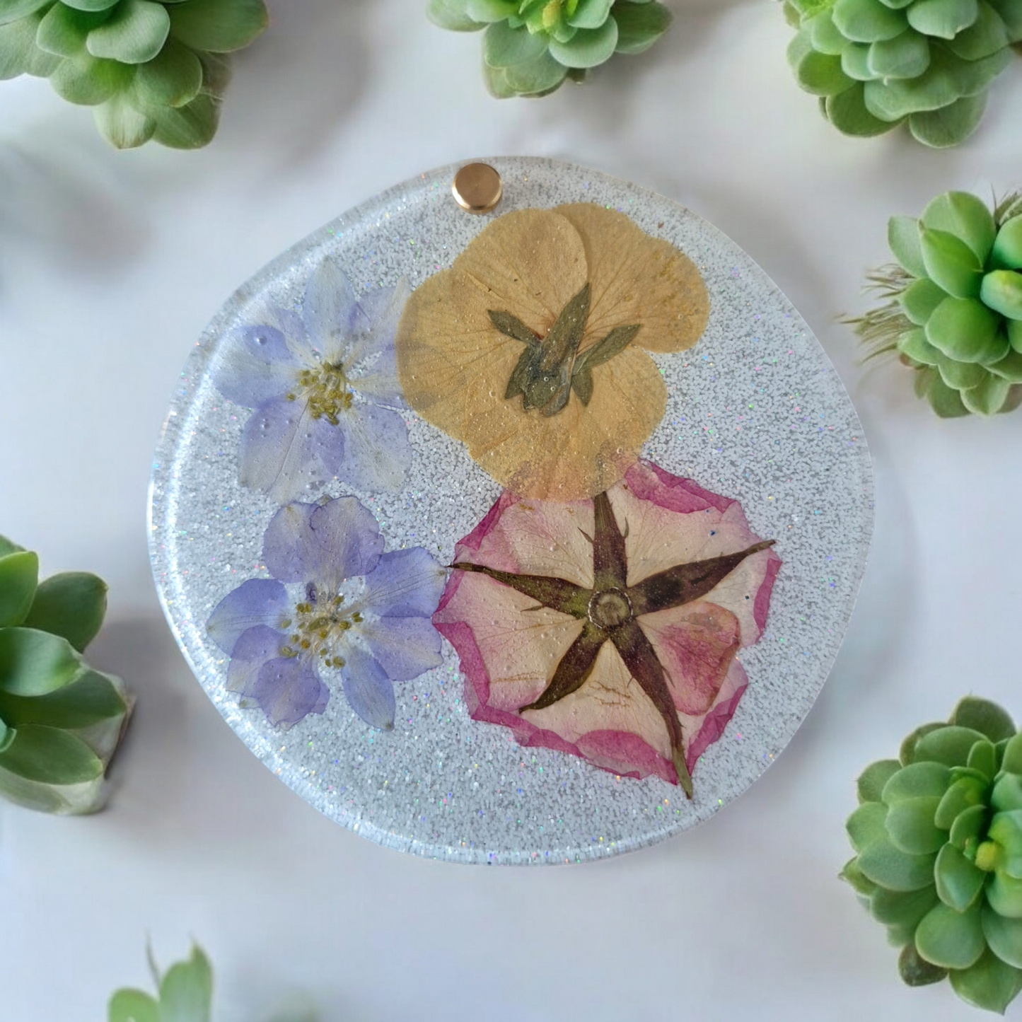 Floral Compact Mirror