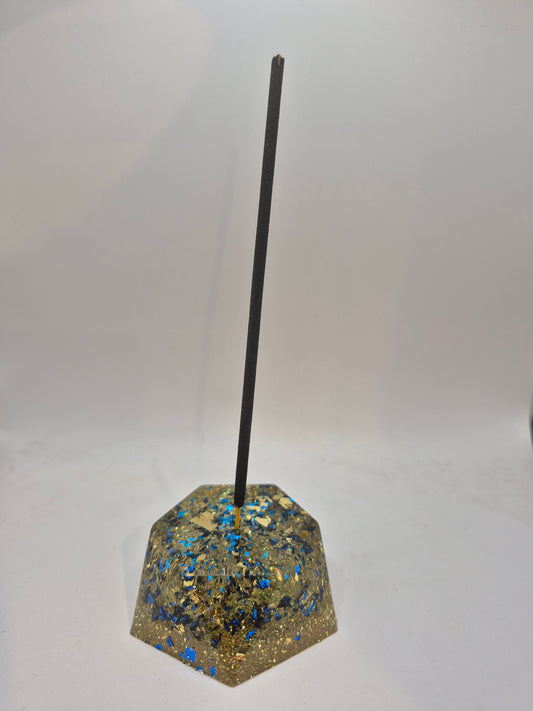 Gold & Blue Incense Holder