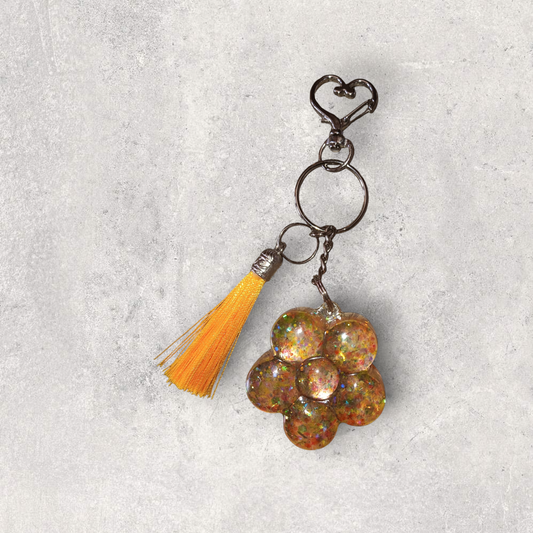 Flower Keychain (Orange)
