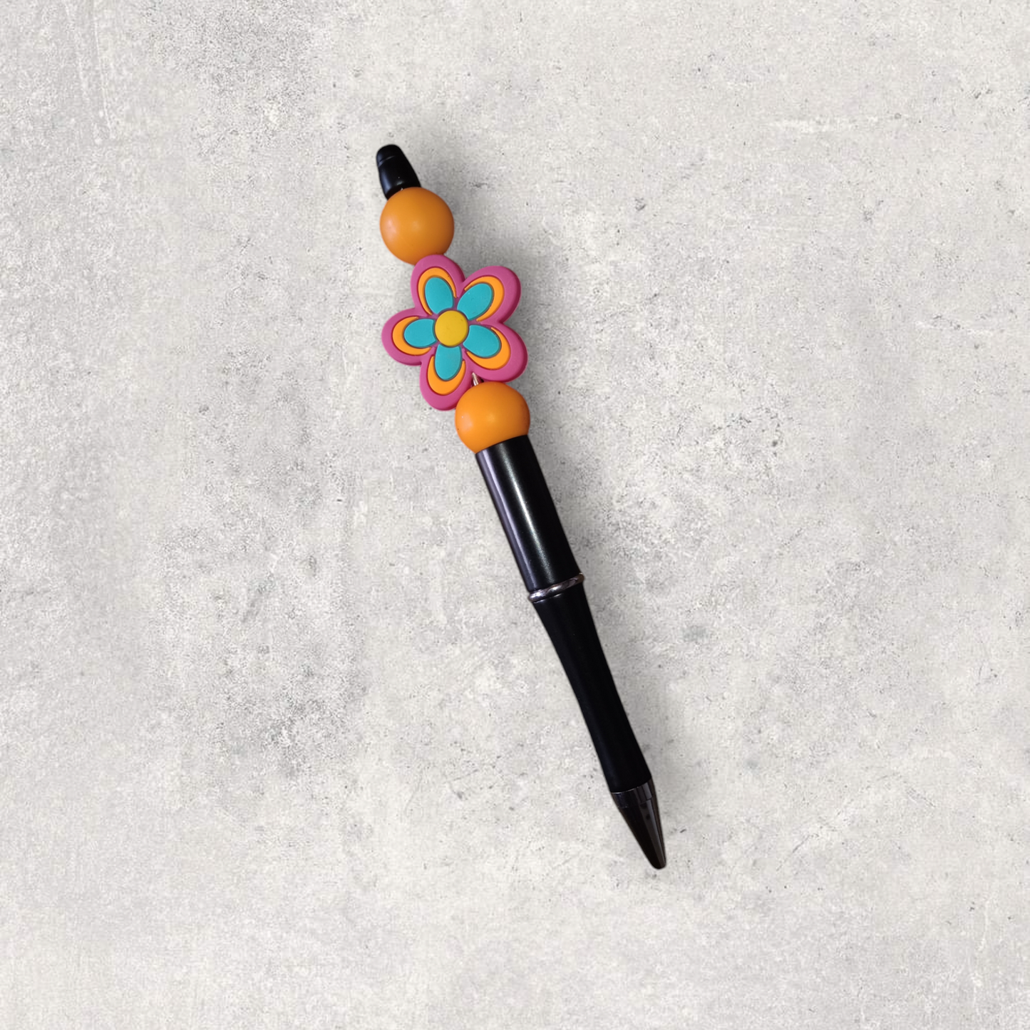 Orange Flower Power Pen
