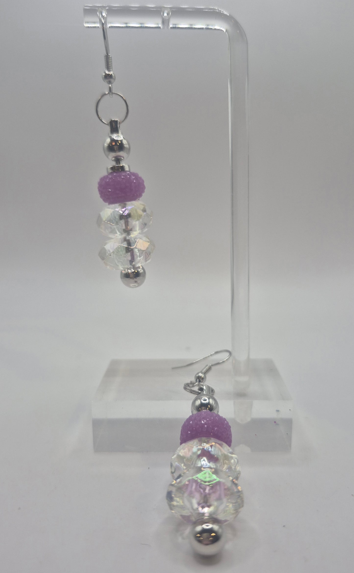 Purple Bead Earrings