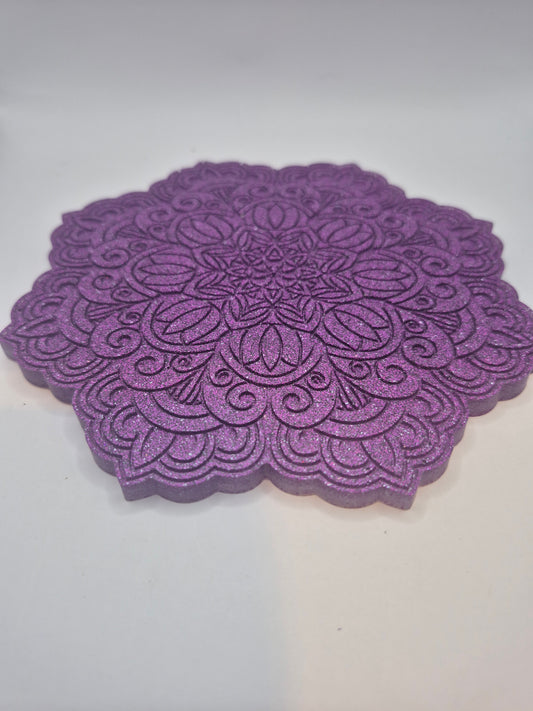 Purple Mandala Incense Holder