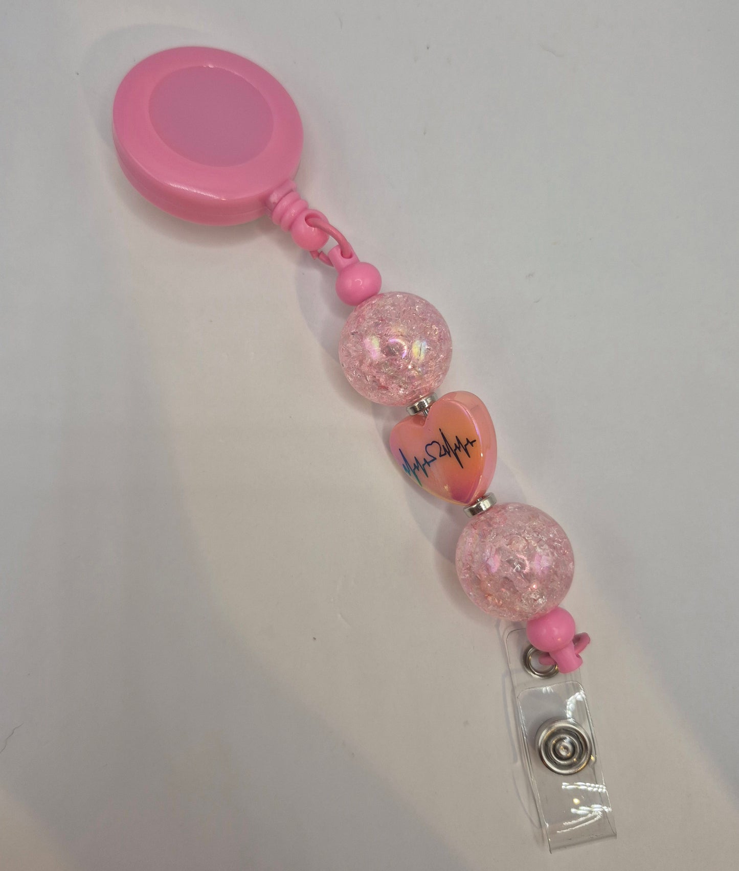 Pink Heartbeat Badge Reel