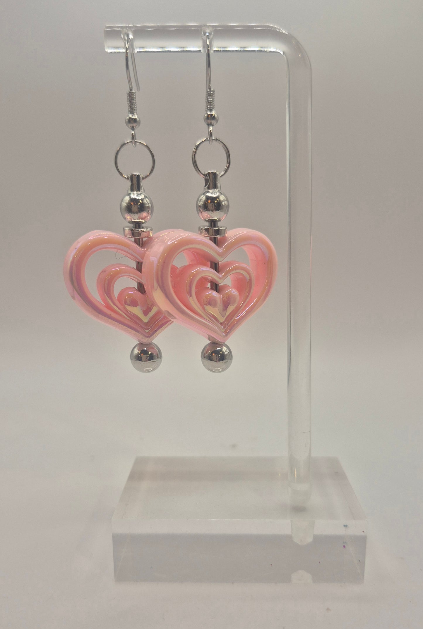 Pink Heart Earrings