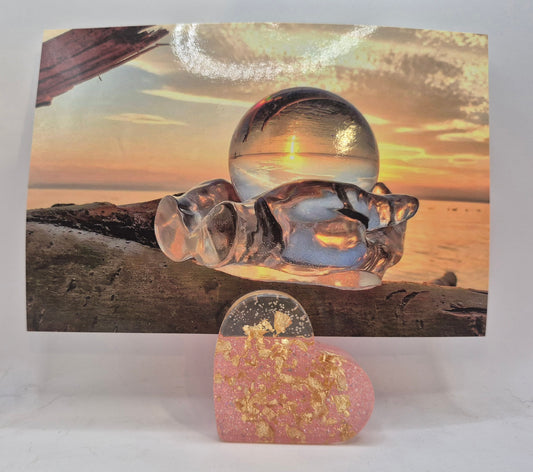 Pink Heart Photo Holder