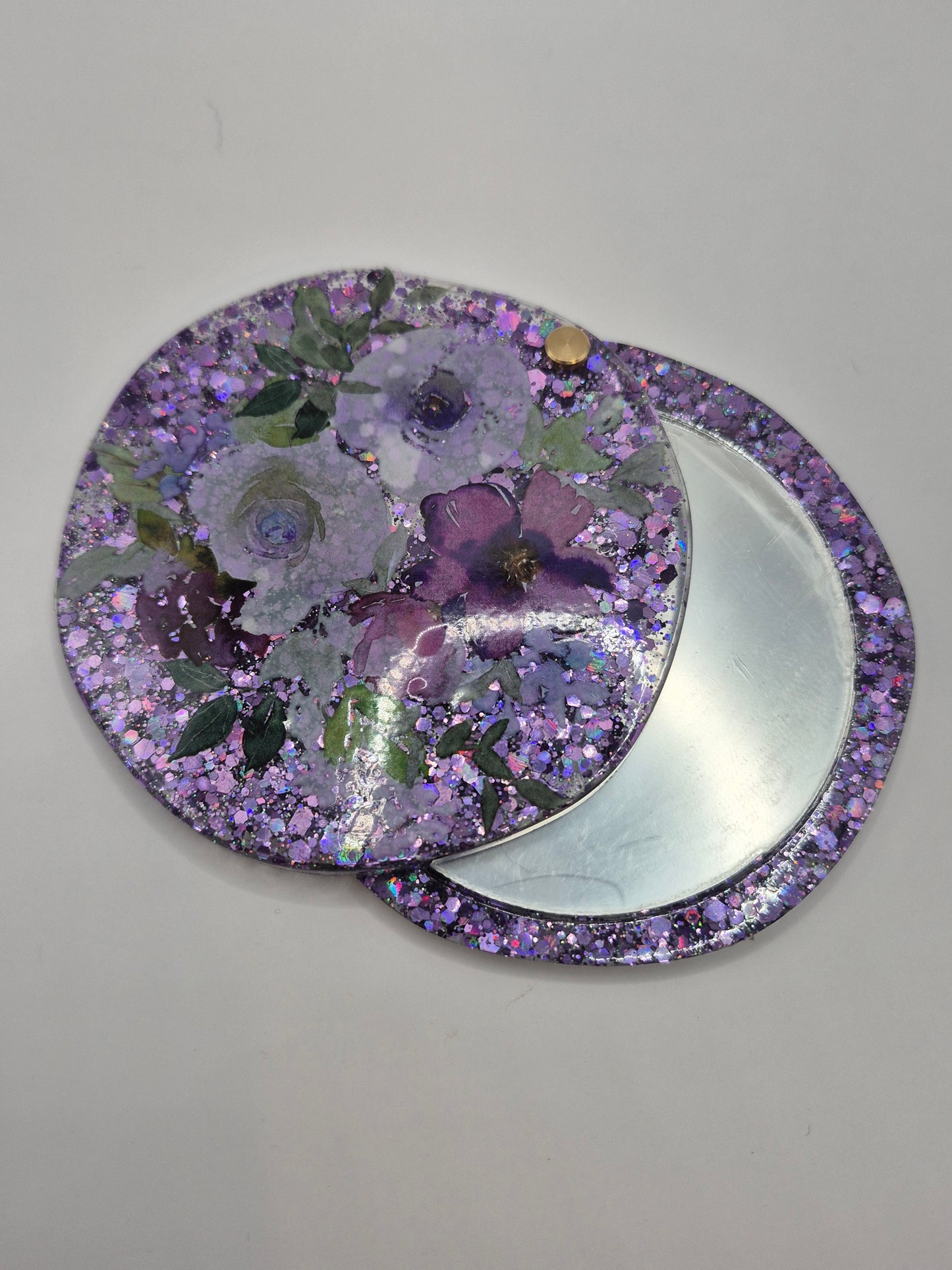 Purple Compact Mirror