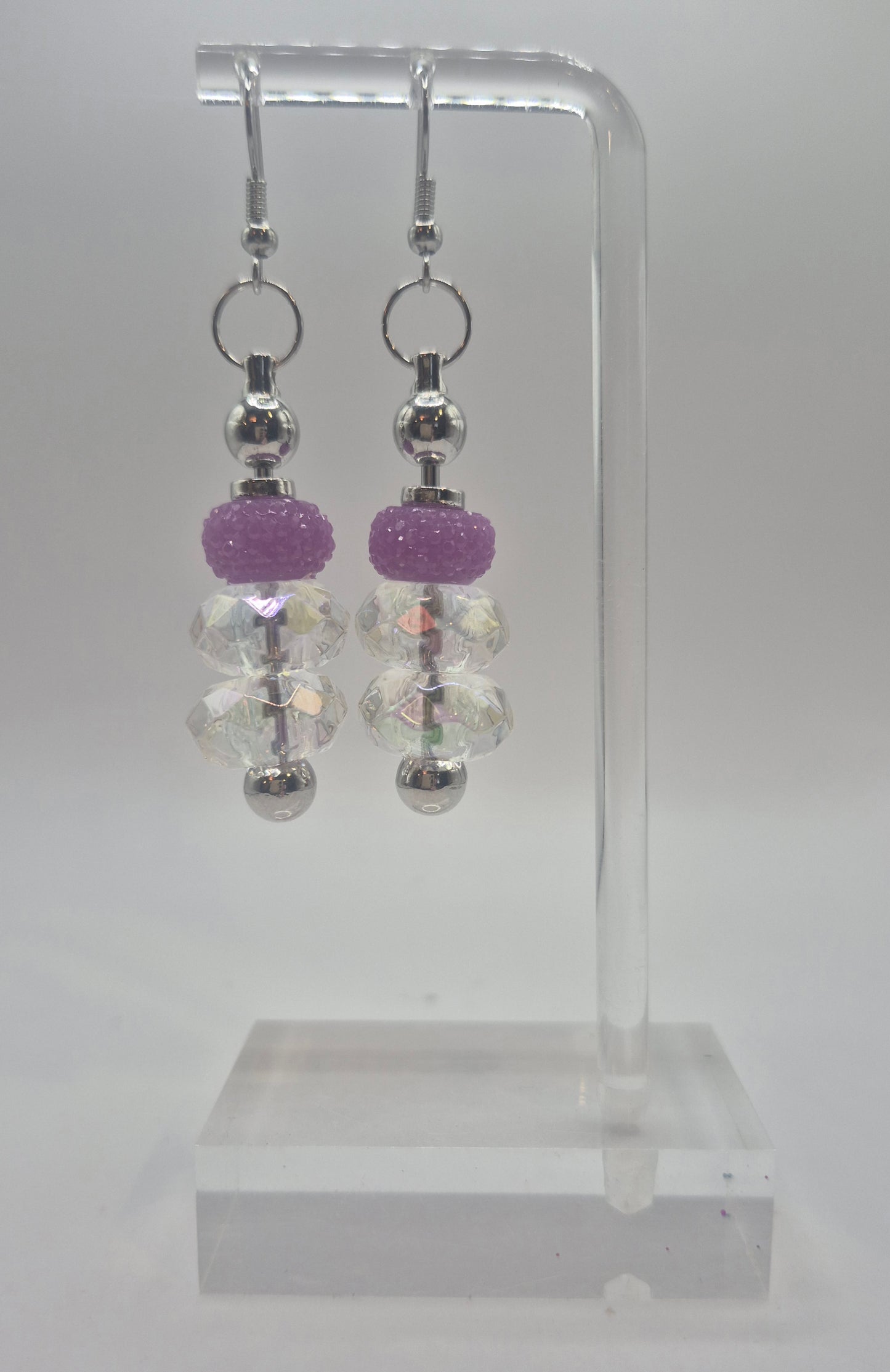 Purple Bead Earrings