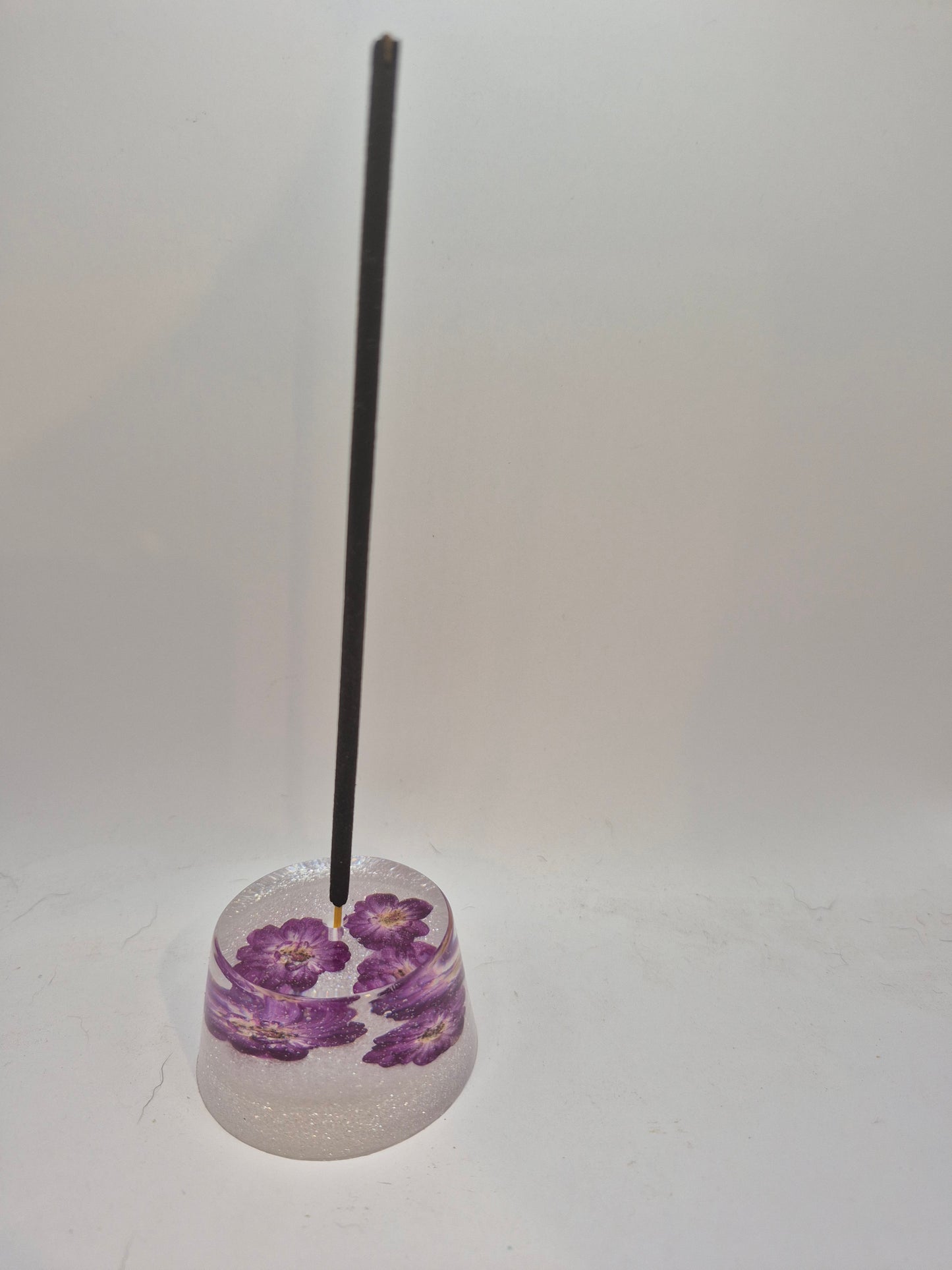 Purple Floral Incense Holder