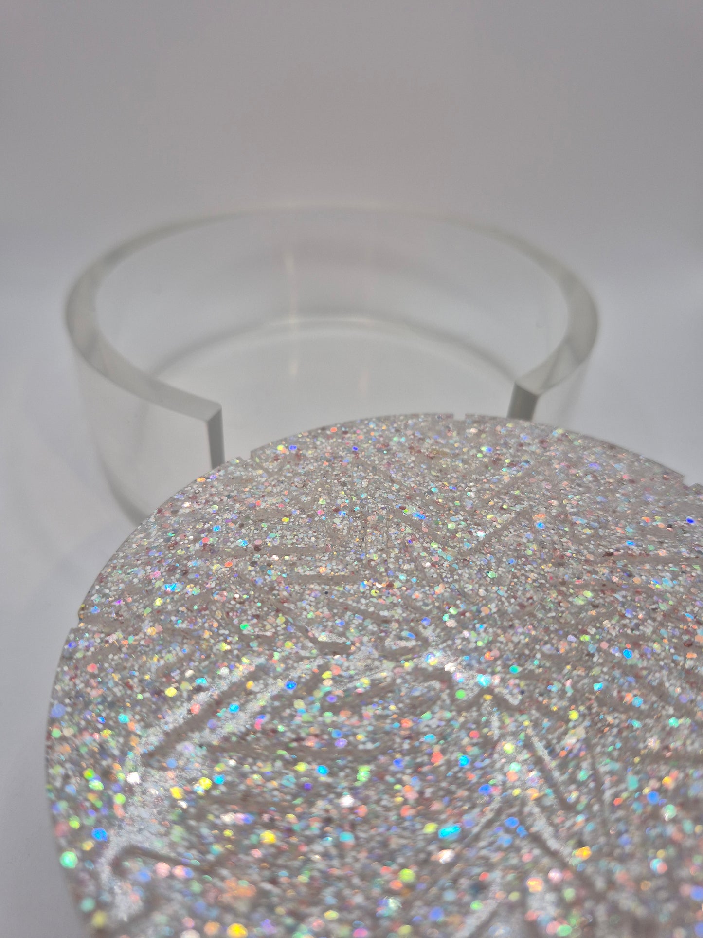 Snowflake Coaster Set w/Holder