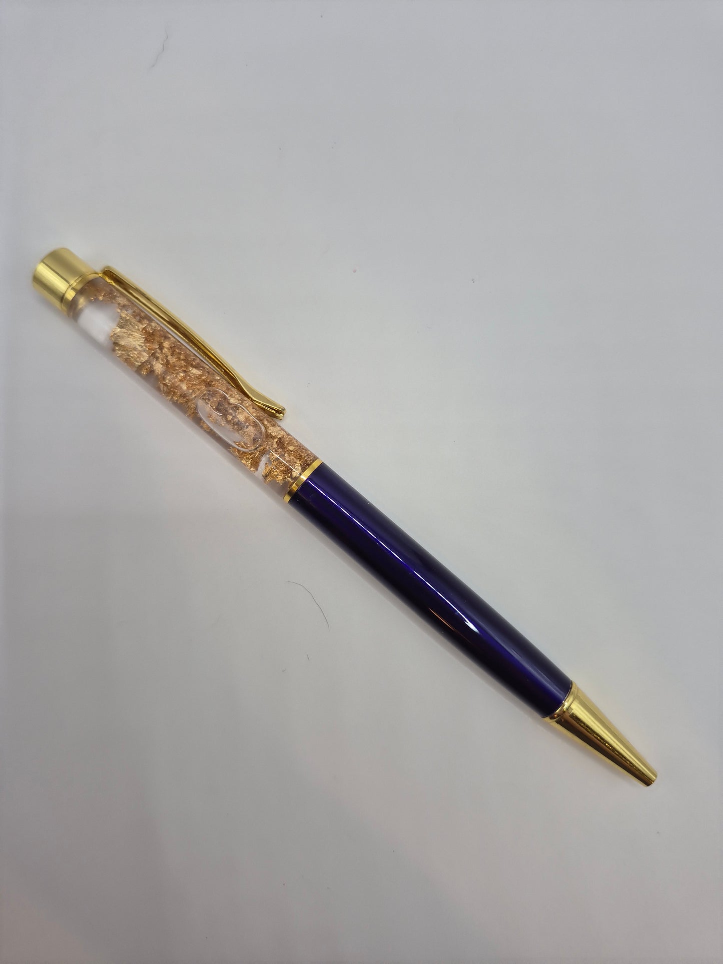 Navy/Gold Snow Globe Pen