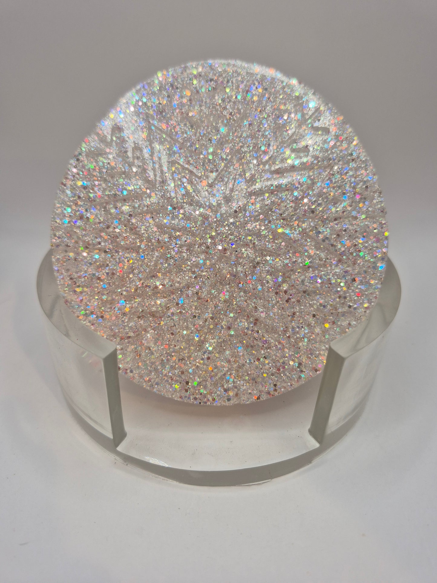 Snowflake Coaster Set w/Holder