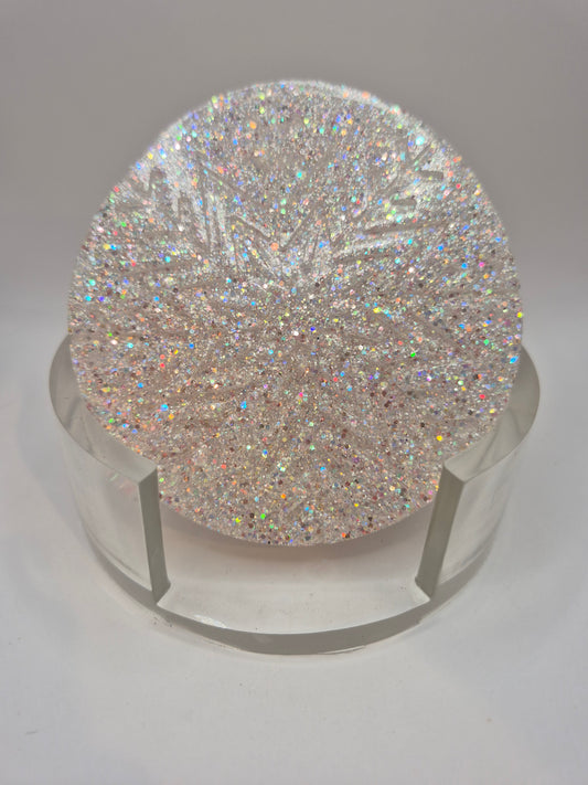 Snowflake Coaster Set w/Holder